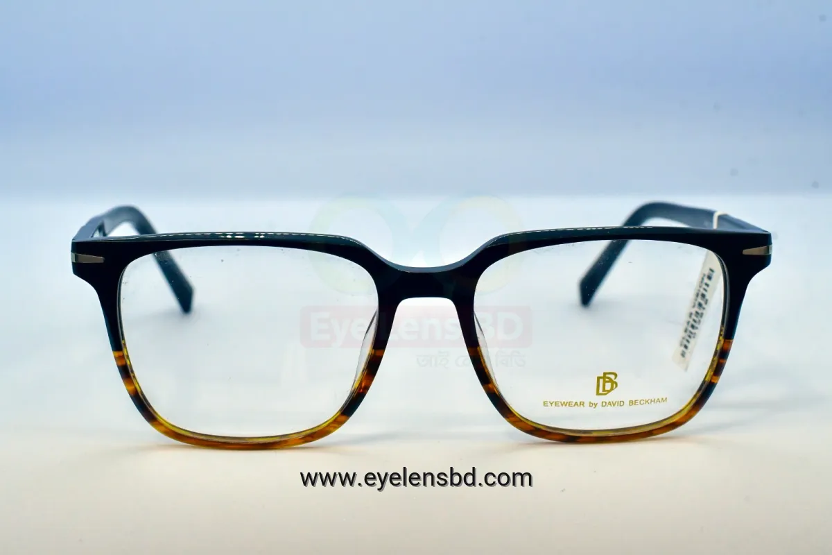 David Beckham Style Premium Two-Tone Rectangle Optical Frame – Black & Havana | Unisex