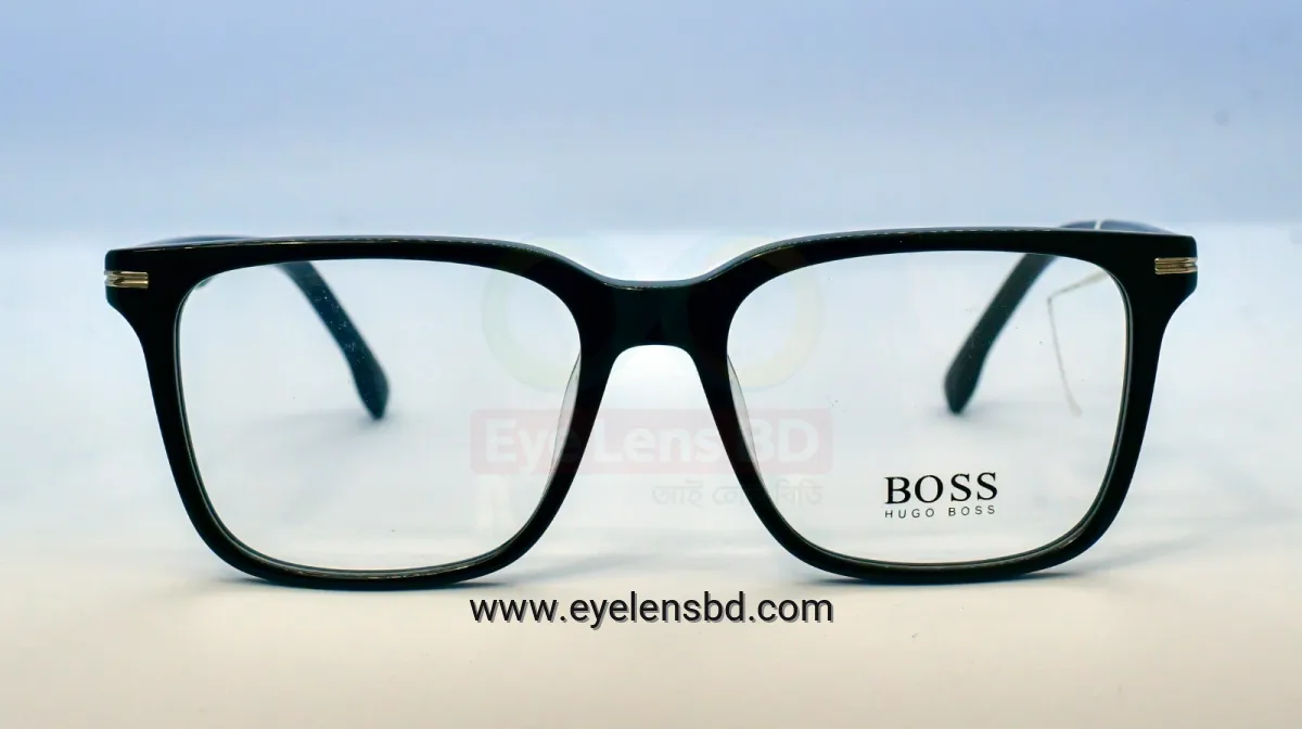 HUGO BOSS Style Premium Full Rim Rectangle Optical Frame – Black | Unisex